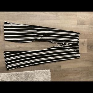 Black & White Striped Bell-bottoms